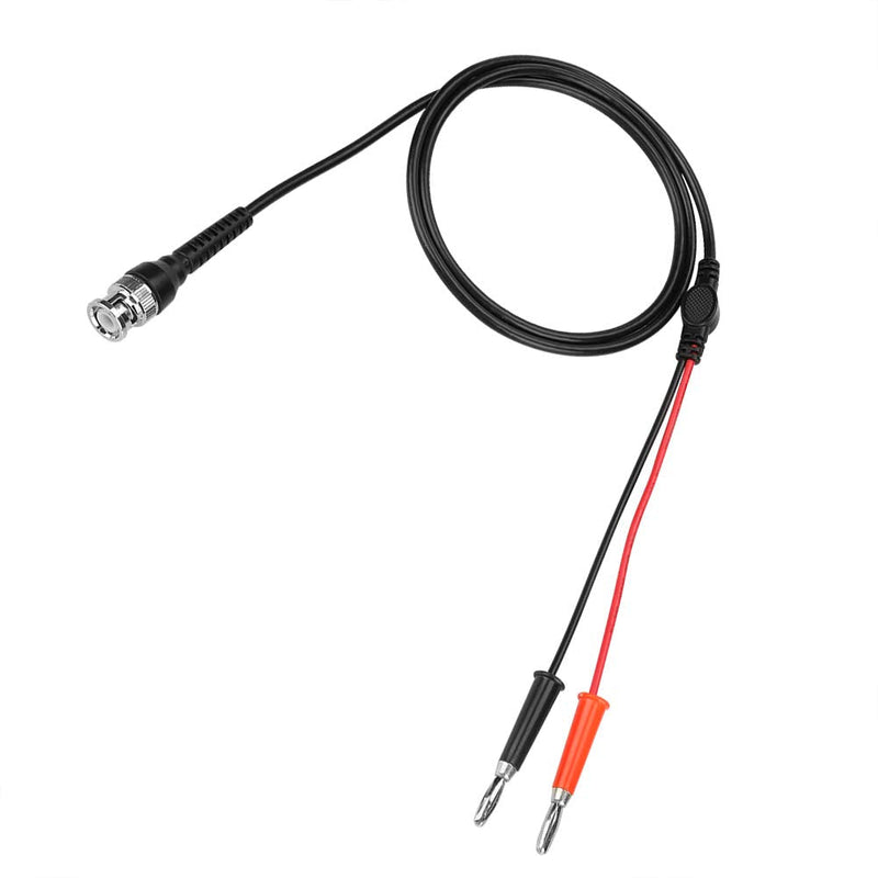 Pack of 2 Coaxial 50Ω Cable BNC Male to Dual Banana Plug Connector Test Probe Cables Leads for Oscilloscope Signal Generators