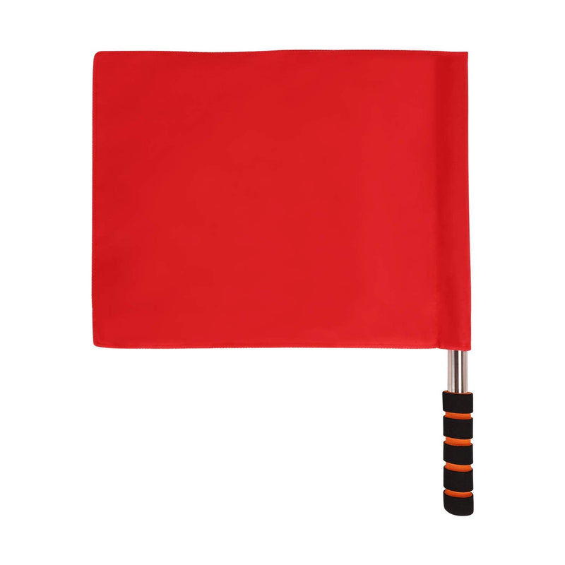 Sports Referee Flags with Metal Pole Foam Red Stainless Steel Hand Signal Flag Track and Field Sports Training Flag Athletic Competition Flag for Soccer Volleyball Football Linesman Command Flags