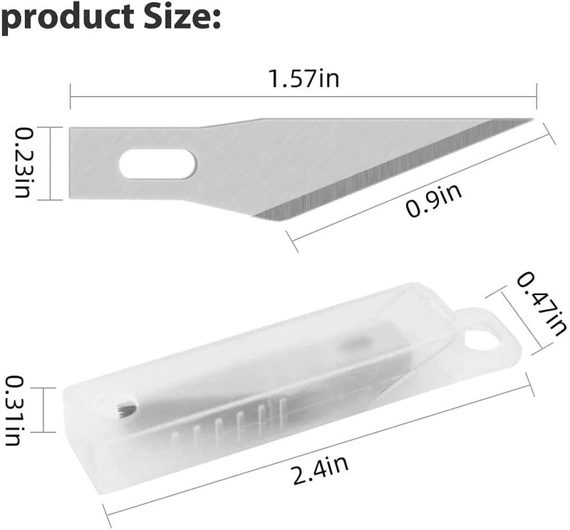 DIYSELF 23 Pack Craft Knife Precision Carving Hobby Knife Kit, 20 Spare Art Knife Blades for Art, Scrapbooking, Stencil Green