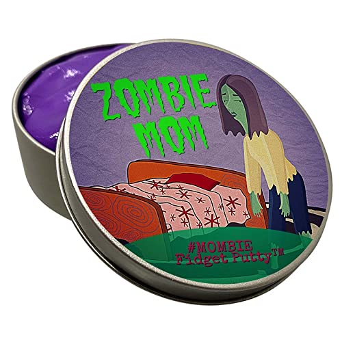 Gears Out Zombie Mom Stress Relief Putty - Funny Therapy Dough for Mothers - Zombie Lover Gifts - Fidget Puddy for Friends - Mombie
