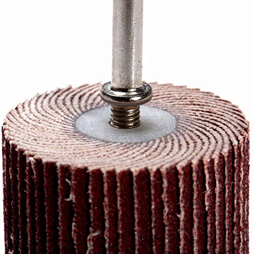 Dophee 10pcs Grit Flap Flap Wheel Polishing Grinding Disc for Dremel Precision Tools 20mmx16mmx3mm 20mm