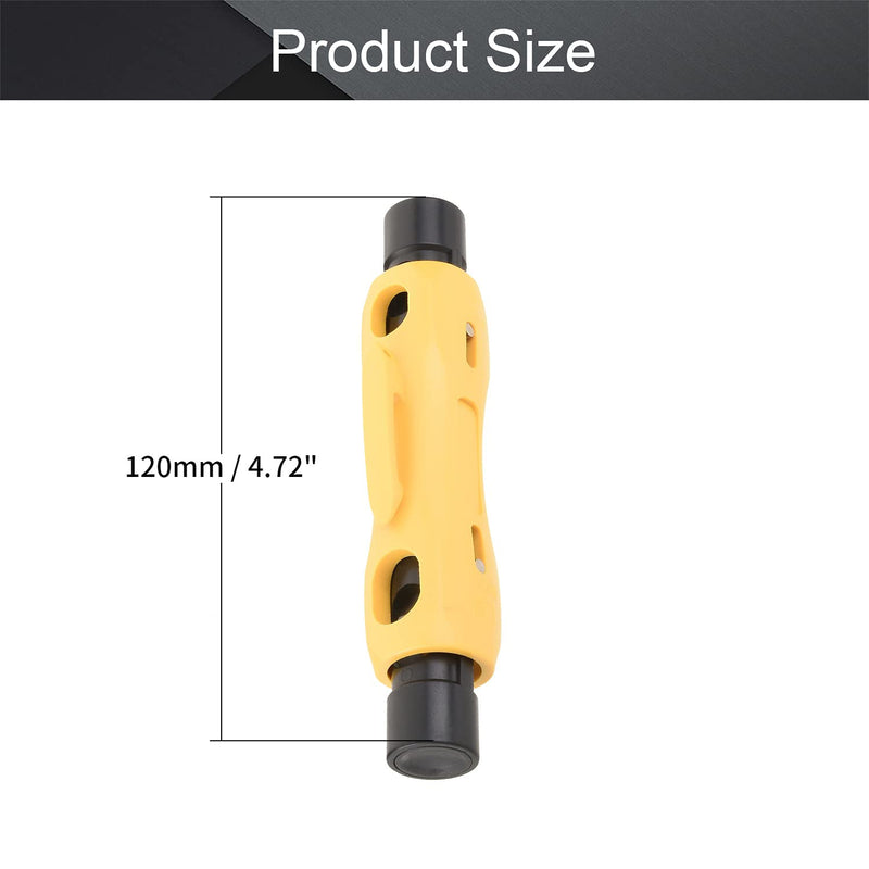 Utoolmart RG6 RG11 Coaxial Cable Stripper, Double Ended Coax Stripping Wire Cutter for RG7/11 and RG59/6 or RG6 2Pcs