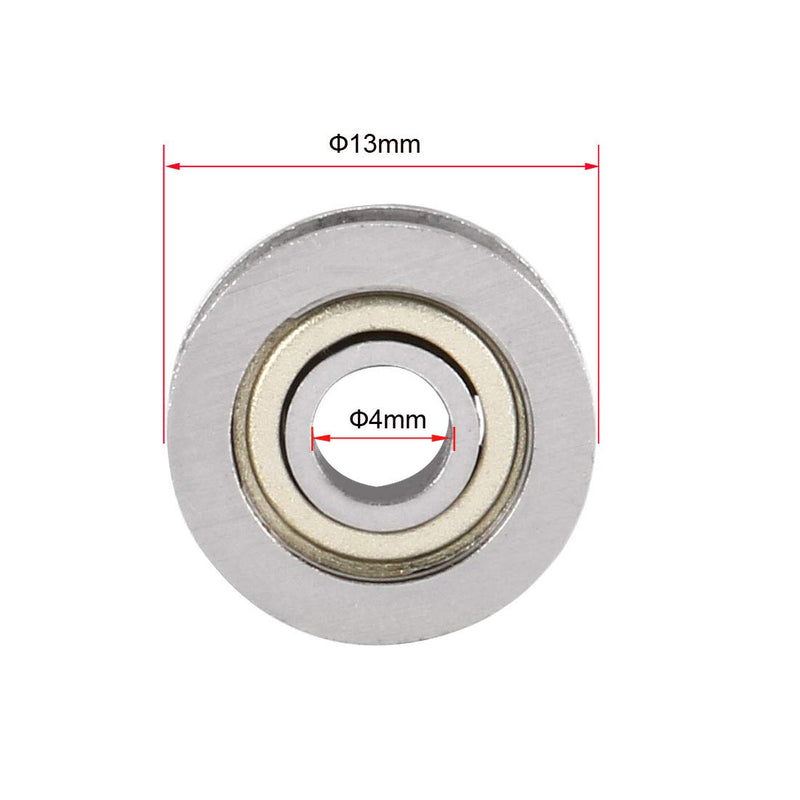 uxcell U604ZZ Deep Groove Ball Bearings 4mmx13mmx4mm Double Metal Shielded Carbon Steel Bearings 10pcs