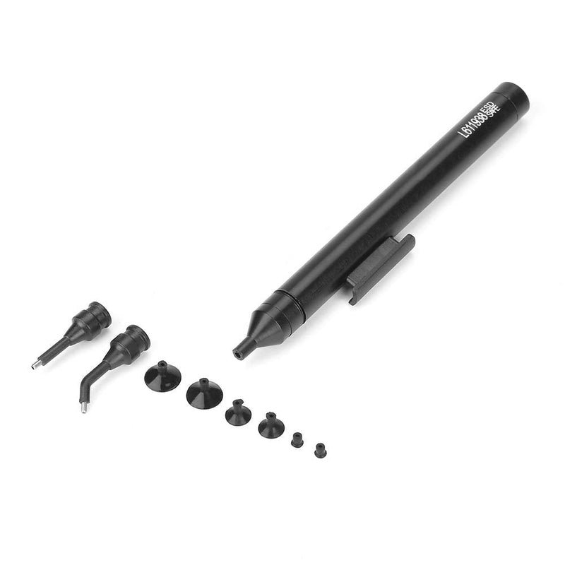Vacuum Suction Pen, Manual Vacuum Suction Pen, One Button Operation Soldering Suction Pickup Tool Kit with Suction Cups for IC SMD for Picking Up Small Electronic Components