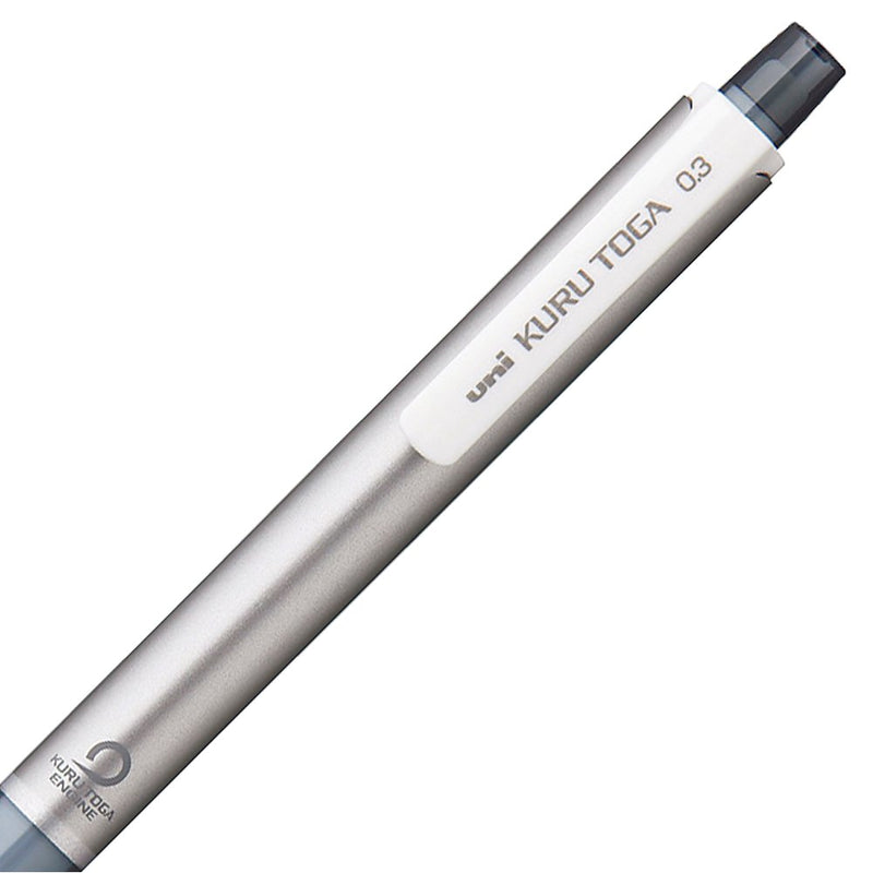 Uni Kurutoga Mechanical Pencil Standard, 0.3mm, Silver (M34501P.26)