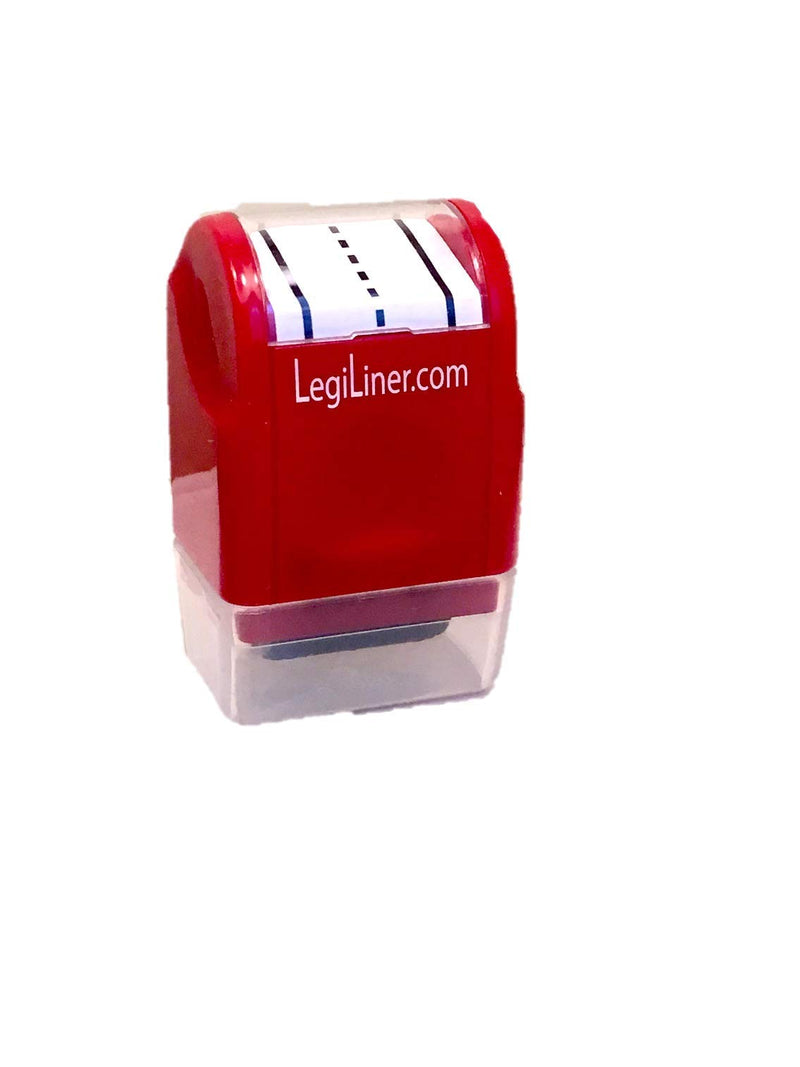 LEGILINER- 3/4" Dashed Handwriting line, Rolling, self-Inking Stamp. Handwriting Practice Tool for Teachers/OT’s/Homeschool/Special Ed. Pre-K/Kindergarten/1st Grade Size.