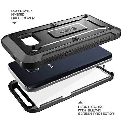 SUPCASE Unicorn Beetle Pro Series Case Designed for Galaxy S7, with Built-In Screen Protector Full-body Rugged Holster Case for Samsung Galaxy S7 (2016 Release) (Black/Black) (Black/Black)