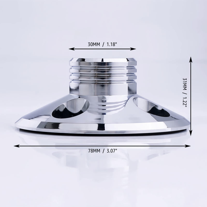 Audiophile Record Weight Clamp for Vinyl, Turntable Weight Stabilizer Aluminum Alloy, LP Record Disc Stabilizer, Vibration Reducer with Protective Soft Pad, Fits on Most Turntable.(Silver, Glossy) LP107 Silver