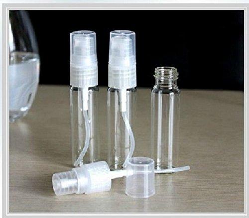 Elfenstal- 25pcs Clear 5ml 1/6oz Glass Atomizer bottle Spray Refillable Perfume Empty Bottle Glass Clean Cloth for Travel Party Must Makeup Tool