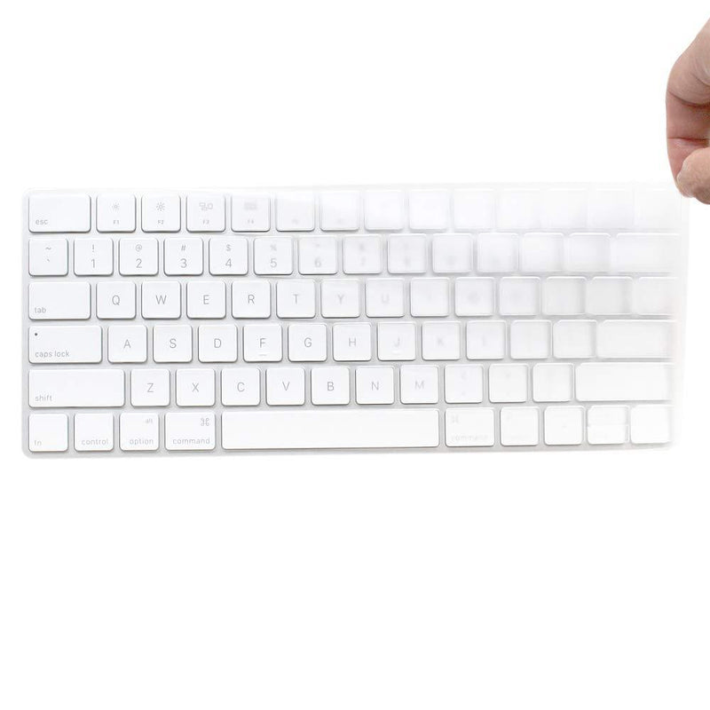 ProElife Ultra Thin Silicone Keyboard Protector Cover Skin for Apple iMac Magic Keyboard & Magic Keyboard 2 (WITHOUT Numeric Keypad, U.S Version, Model: MLA22L/A--A1644) (Transparent) for Magic Keyboard (MLA22LL/A) AClear