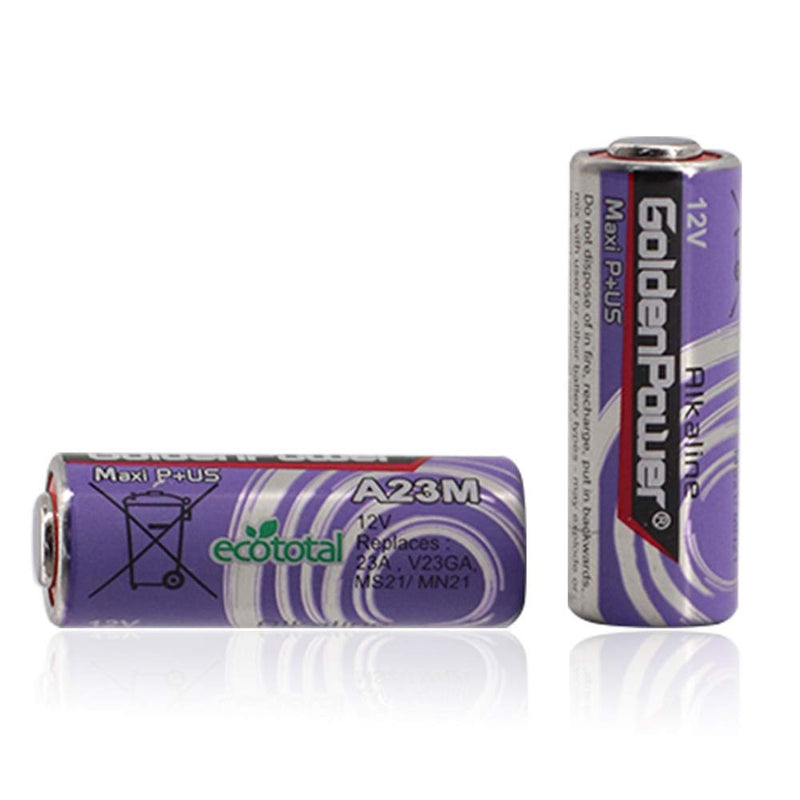 GoldenPower A23M 12V Alkaline Battery Maxi Plus Incredibly Safe Version Ecototal,5 Count (Pack of 1)