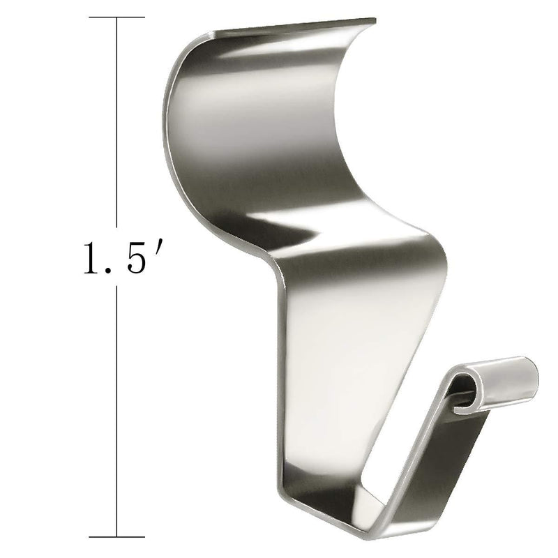Vinyl Siding Hooks for Hanging (24 Pack), Heavy Duty Stainless Steel Low Profile No-Hole Hanger Hooks 24