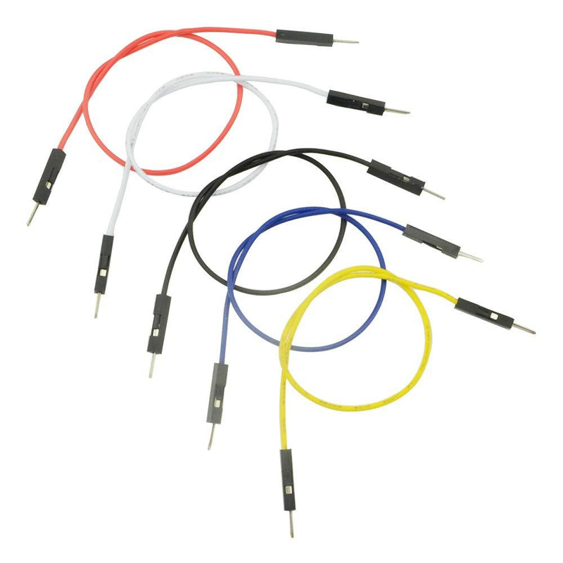 XINGYHENG 150PCS 5 Colors 1Pin 2.54mm Male to Male Breadboard Jumper Wire PVC Soldering Brushless Motor Double-end Tinning Connector Cable(PCB Jump Circuit Board Cable Wire Set) 200mm