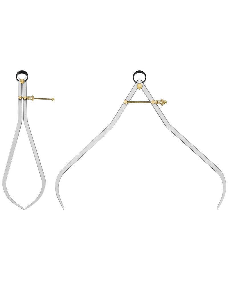 QWORK Outside Calipers, Precision Quick-Spring Nut Adjustment 12 Inch Jaw Capacity