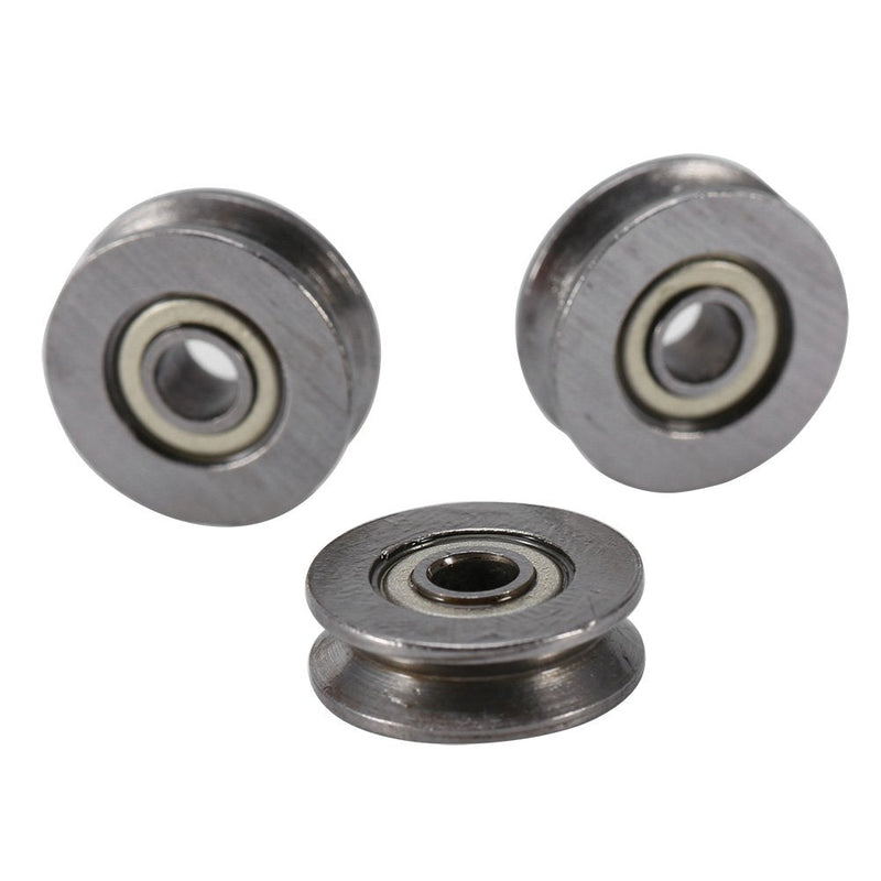 20pcs V623ZZ V Groove Ball Bearing Pulley TOPINCN Rail Ball Bearing Metal Sealed Guide Wire Pulley for Rail Track Linear Motion System 3x12x4mm