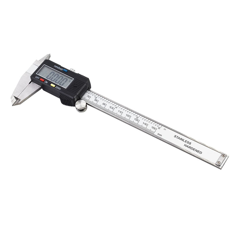 Electronic Digital Caliper Stainless Steel Body with Large LCD Screen 0-6 Inches Inch/Millimeter Conversion