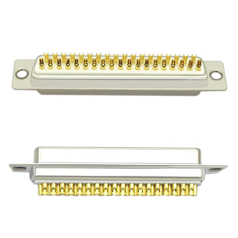 Jienk 4PCS DB37 RS232 Serial D-SUB Solder Cup Connectors, Gold Plated Joints RS232 Serial Port 37Pin D Sub Couplers(Male x 2, Female x 2)