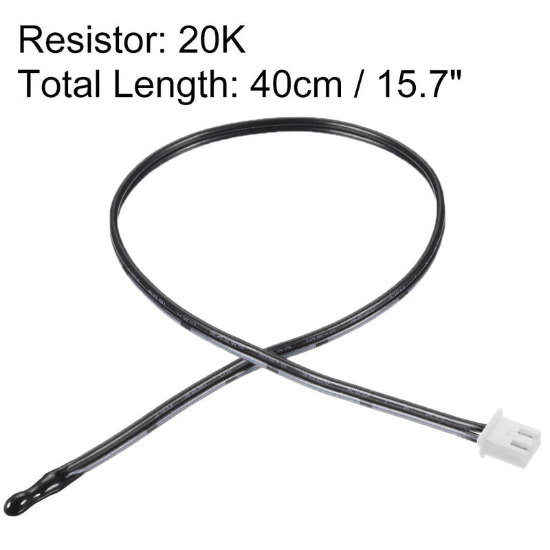 uxcell 5 Pcs 20K NTC Thermistor Probe 15.7 Inch Epoxy Sensitive Temperature Temp Sensor for Air Conditioner