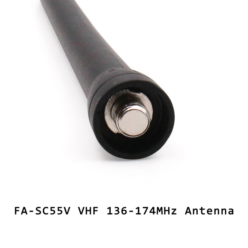 Afadorable 4Pcs FA-SC55V VHF 136-174 MHz Antenna Fit for ICOM IC-F70 IC-F70S IC-F11 IC-F14 IC-F16 IC-F3 IC-F30GT IC-F33 IC-F33GS IC-F3001 IC-F3003 IC-F3011 IC-F3161DT Two Way Radio 6.45 inch