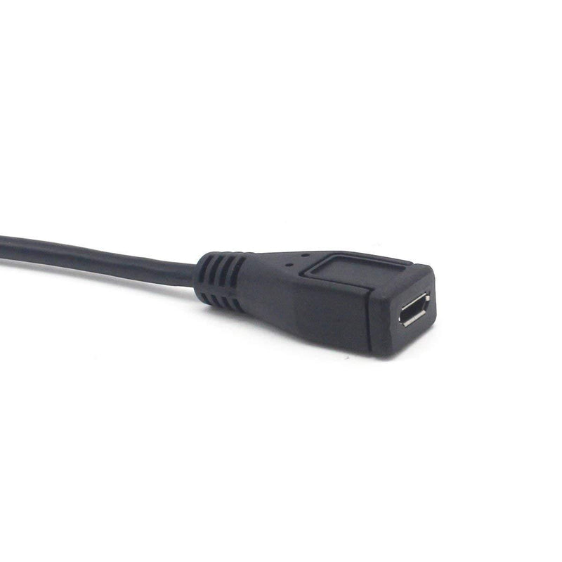Micro USB Left Angle,Micro USB Extension Cable, 2-Pack 90 Degree Micro-B Male to Female Extension Cable, Data Transferring Cable Suitable for Samsung, HTC, Huawefti, Driving Recorder,Sony and More