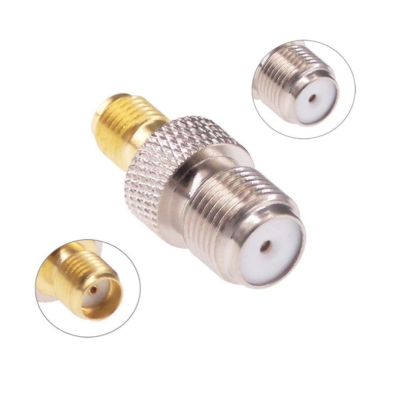 RFaha 5pcs SMA Female to F Female RF Coax Adapter SMA to F Coaxial Connector Adapter for HT Radio/Antenna/Coax Cable(F16-5)