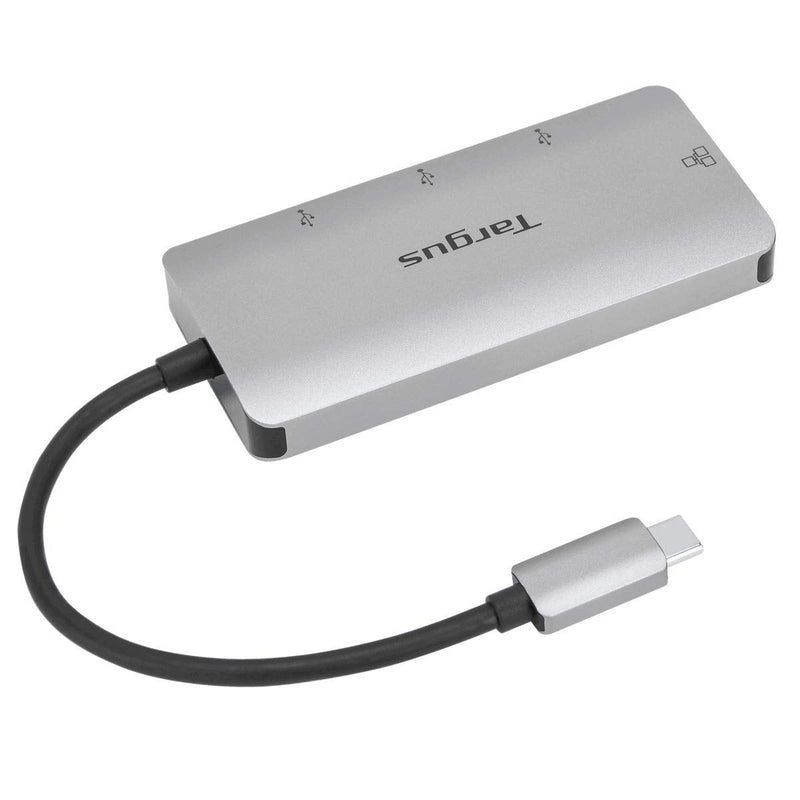 Targus USB-C Ethernet Adapter with 3X USB-A Ports, Gray (ACA959USZ)