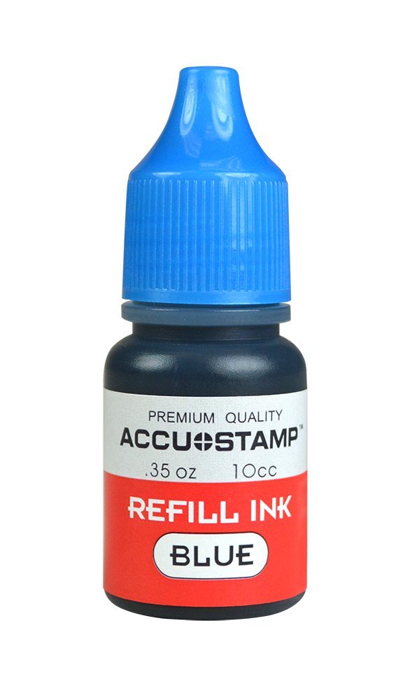 ACCU-STAMP2 Message Stamp with Shutter, 1-Color, ORIGINAL, 1-5/8" x 1/2" Impression, Pre-Ink, Blue Ink (035572)