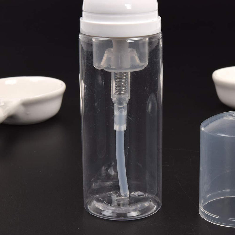 RAYNAG 2 Pack Clear Plastic Foamer Bottle Pump Mini Travel Size Soap Dispenser,50 ml/1.7 oz
