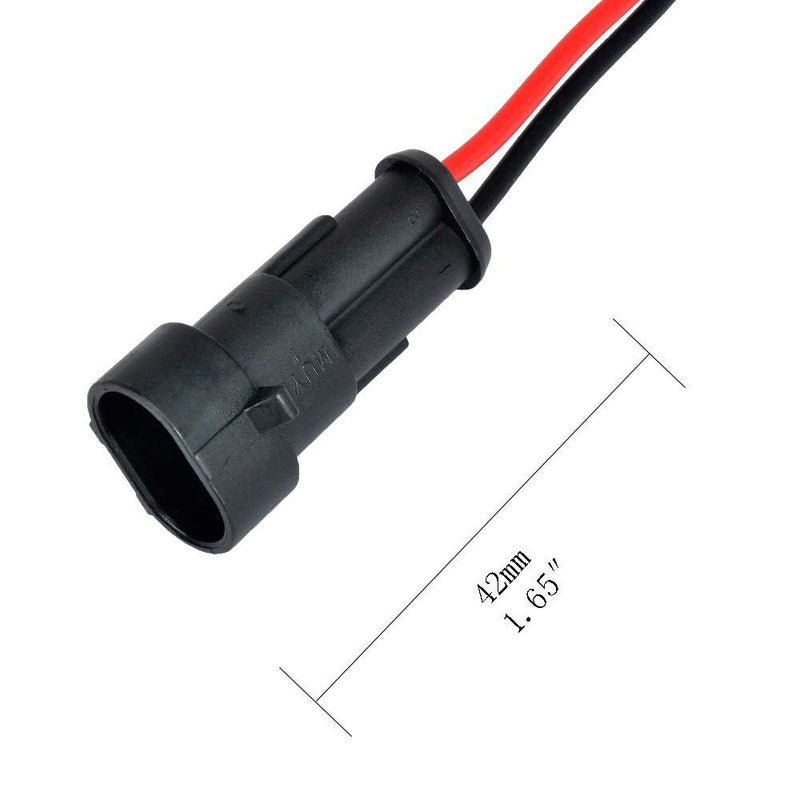 2 Wire Connector, MUYI 5 Kit Electric Connector 18 AWG Connectors Waterproof Electrical Connector 1.0mmÂ² Wire Harness 1.5mm Series Terminal