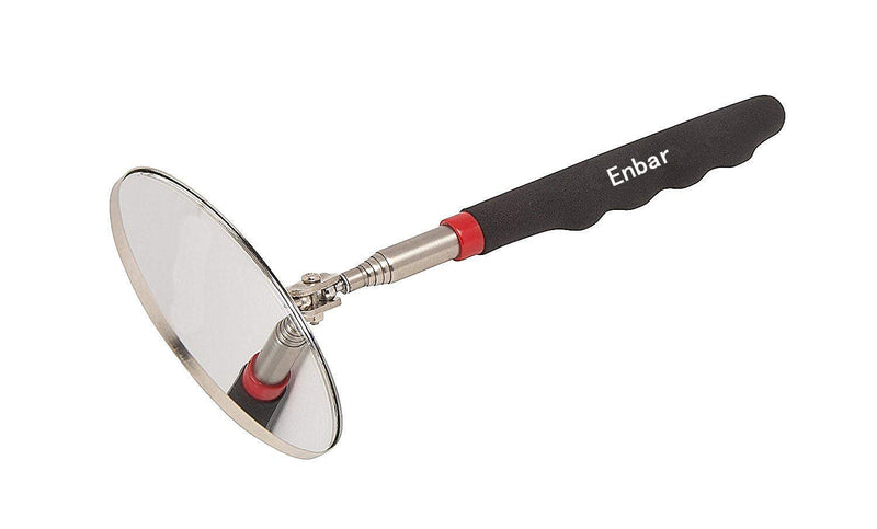 Telescopic Inspection Mirror, Circular Inspection Mirror, Telescopic Inspection Mirror, Flexible Inspection Mirror 360 Rotation, with Buckle Large Round Welding Mirror (Inspection Mirror-01) Inspection Mirror-01