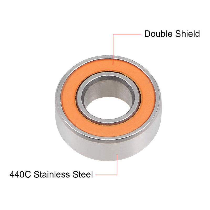 uxcell SMR115C-2OS Hybrid Ceramic Ball Bearing 5x11x4mm ABEC-7 Stainless Steel Bearings