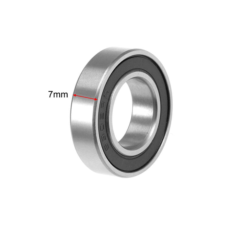 uxcell 6902-2RS Deep Groove Ball Bearing 15x28x7mm Double Sealed ABEC-3 Bearings 2-Pack 15mmx28mmx7mm