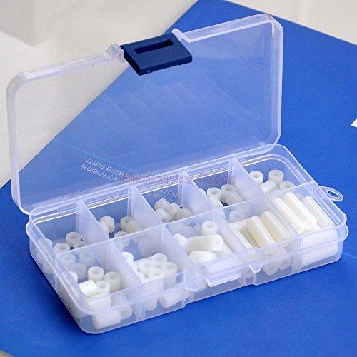 Electronics-Salon Nylon Round Spacer Assortment Kit, for M3 Screws, Plastic.