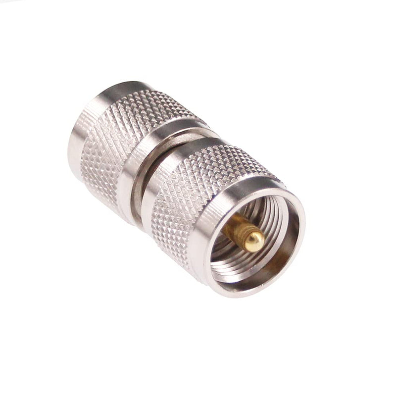 RFaha 2pcs UHF Male PL259 to N Type Male RF Coaxial Adapter UHF to N Coax Connector(F60-2)