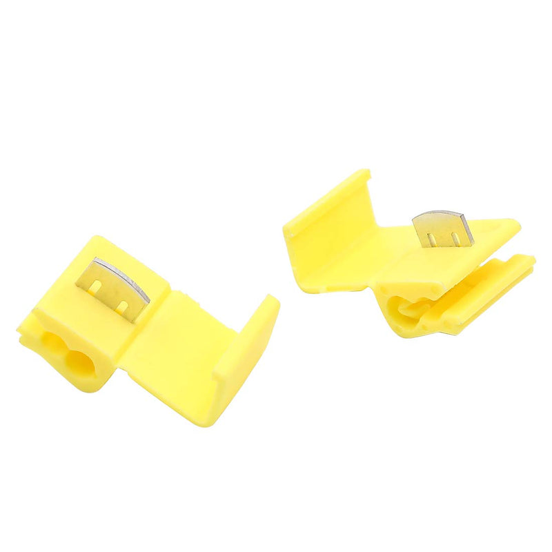 uxcell 20pcs DC 12V Yellow Car Wire Quick Connector Terminal for 4-6mm2 Cable