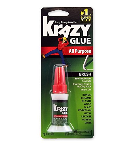 Krazy Glue KG92548R Instant Krazy Glue 0.18-Ounce All Purpose Brush - Pack of 6 6 Pack