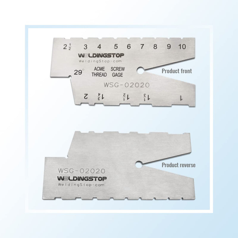 ACME SCREW THREAD GAUGE 29 DEGREE GRINDING GAGE TOOL Laser Engraving S/S