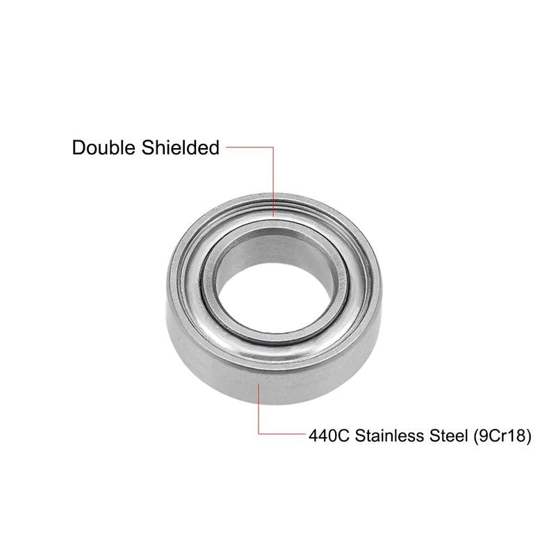uxcell SMR137ZZ Stainless Steel Ball Bearing 7x13x4mm Shielded MR137ZZ Bearings 2pcs