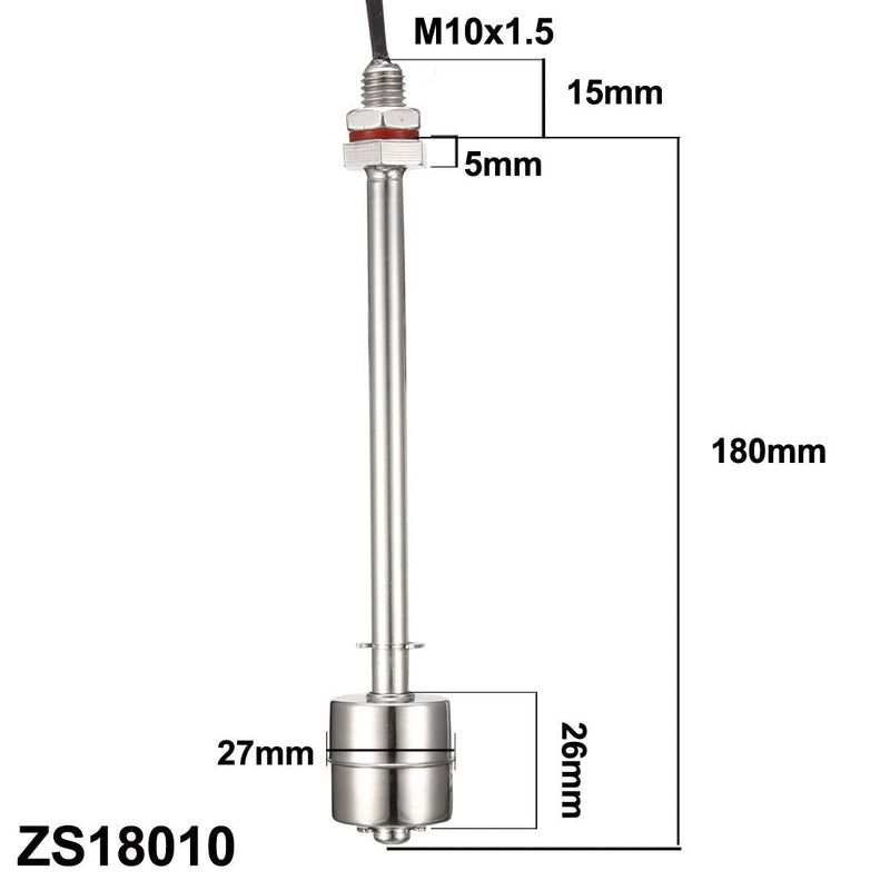 uxcell Stainless Steel Float Switch for Water Pump Tank swim pool garden pond Liquid Water Level Sensor M11 7.68"