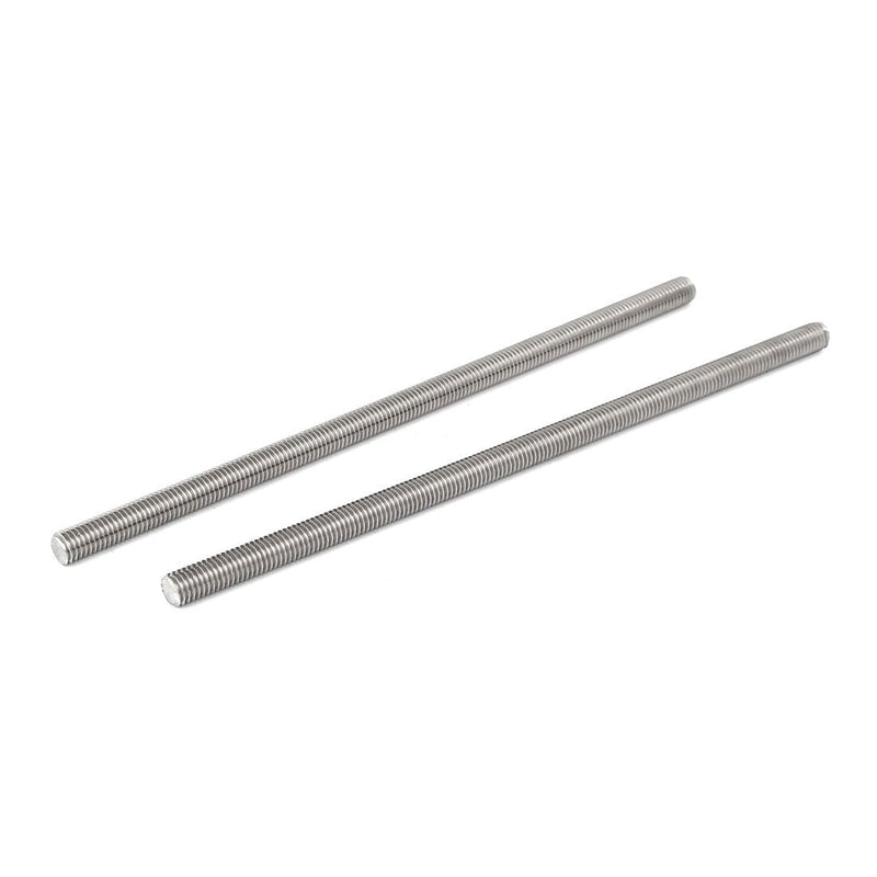 uxcell M8 x 200mm 1.25mm Pitch 304 Stainless Steel Fully Threaded Rods Fasteners 10 Pcs