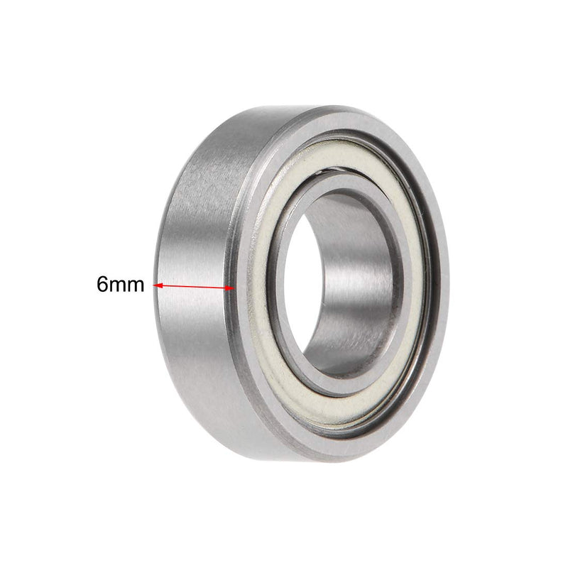 uxcell MR2010ZZ Deep Groove Ball Bearings 10mm x 20mm x 6mm Double Shielded Chrome Steel P0(ABEC1) 4pcs