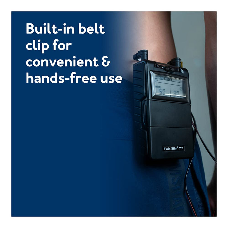 Roscoe Medical TENS Unit and EMS Muscle Stimulator - OTC TENS Machine for Back Pain Relief, Lower Back Pain Relief, Neck Pain, or Sciatica Pain Relief, Clinical Strength Stim Machine