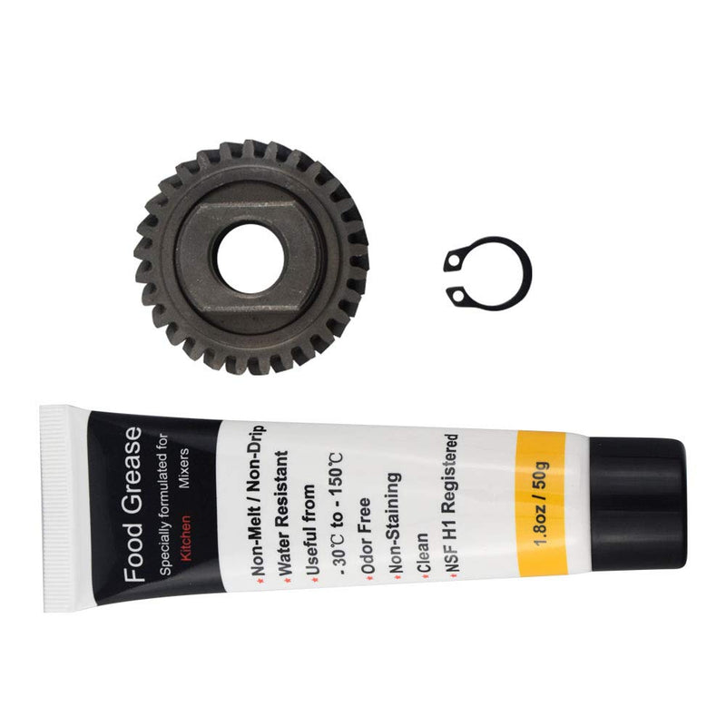 9706529 W11086780 Gear - by Huthbrother, Compatible with 5 & 6 QT WP9706529 9703543 Replacement Gear Parts, With 9709511 Gaskets And 1.8 Oz Grease & 9703680 Circlip