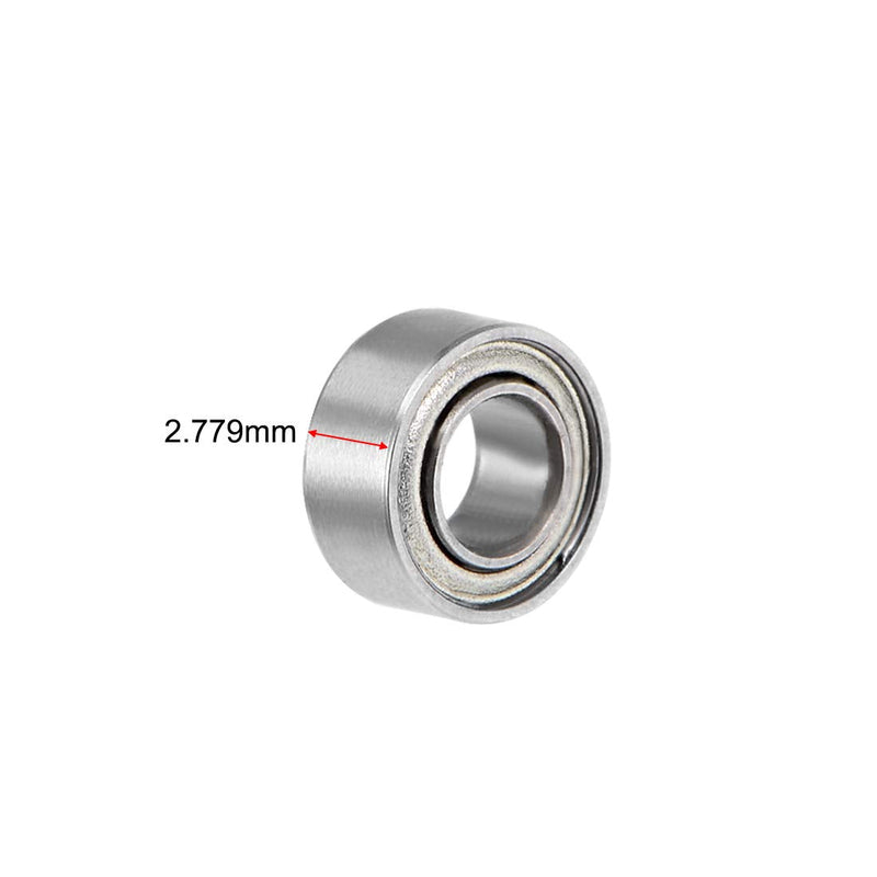 uxcell R144ZZ Deep Groove Ball Bearing 1/8"x1/4"x7/64" Double Shielded ABEC-3 Bearings 5-Pack 1/8"x1/4"x7/64"