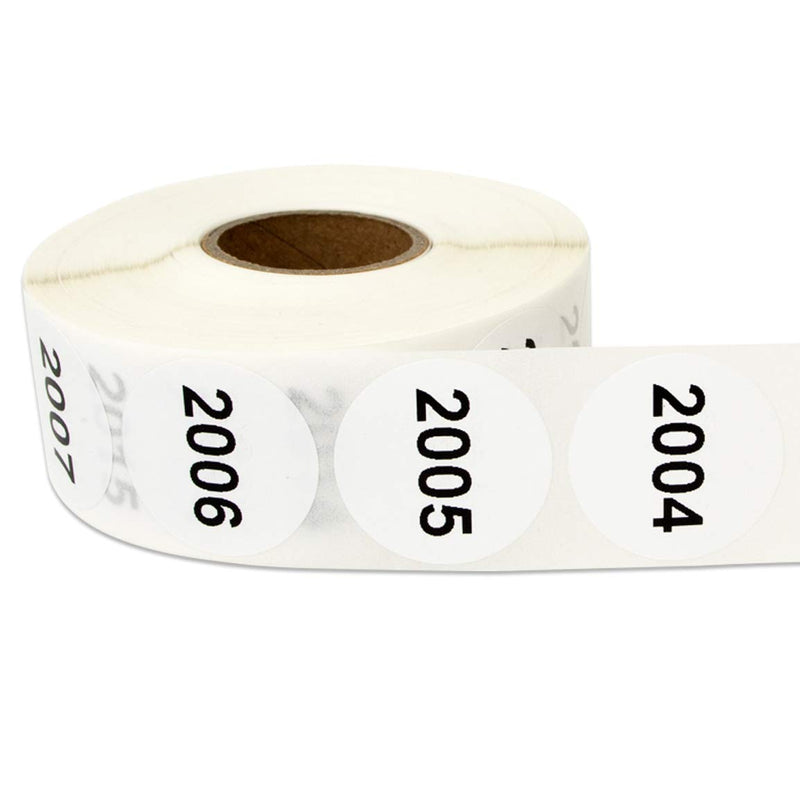 5 Rolls - Consecutive Number 0001 to 5000 Label Bundle for Inventory Counting Warehouse QC 1" Round White - 5000 Labels 5 Rolls White: 0001 to 5000