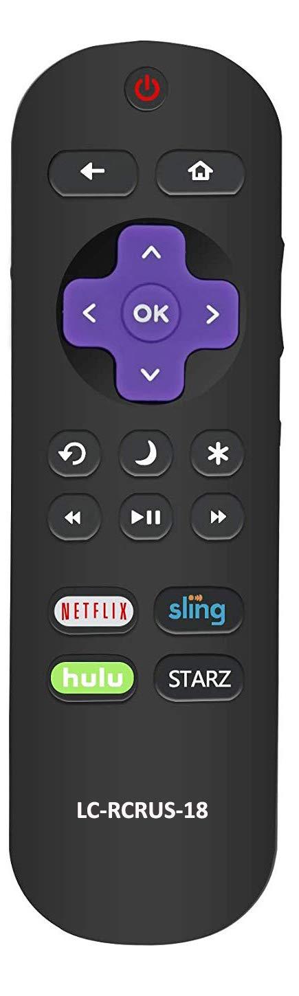 LC-RCRUS-18 Remote Control Fit for All Sharp Roku TV LC-32LB591U LC-32LB481U LC-43LB481C LC-43LB481U LC-43LBU591U LC-43LB601U LC-50LB601U LC-50LBU591U LC-55LBU591U LC-65LBU591U