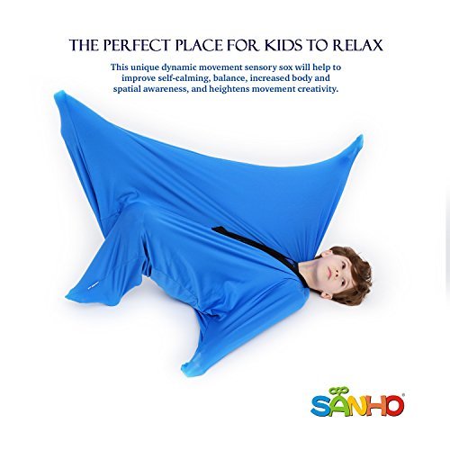 SANHO Dynamic Movement Sensory Sock,X-Large,Good for Height:62"-73" Blue X-Large