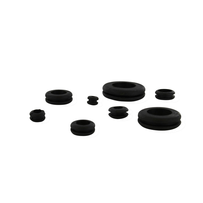 ABN 180 Piece SAE Rubber Grommet Assortment 7/8in, 5/8in, 5/16in, 7/16in, 3/8in, ¼in, ½in, and 1 Inch Sizes