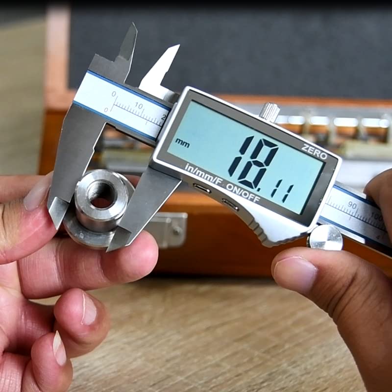 Digital Caliper, DITRON 0-6" Calipers Measuring Tool - Electronic Micrometer Caliper with Large LCD Screen, Stainless Steel, Auto-Off Feature, Inch/Fraction/Millimeter Fraction / Inch / MM
