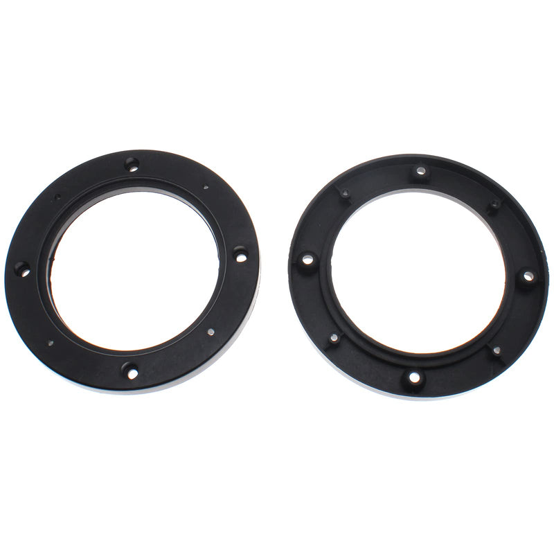 FDXGYH 4 Pcs 6.5-Inch Auto Car Universal Fit ABS Speaker Spacers Car Stereo Speaker Spacer Adaptor Ring Mounting Bracket (Black) 6.5 INCH